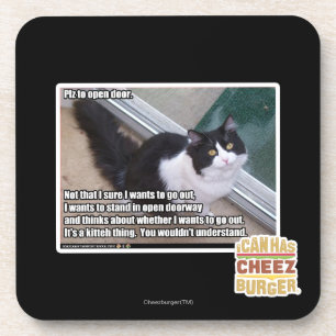 PLZ zur offenen Tür Getränkeuntersetzer