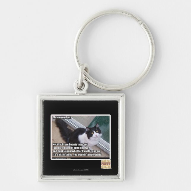 PLZ zur offenen Tür Schlüsselanhänger (Vorne)