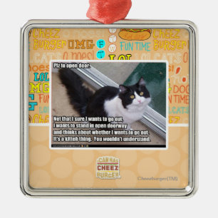 PLZ zur offenen Tür Silbernes Ornament