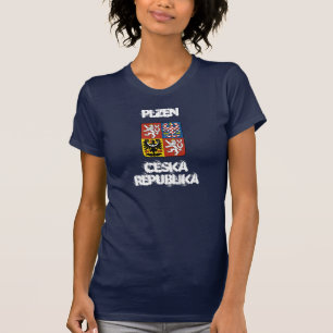 Plzen, Ceska Republika mit Wappen T-Shirt