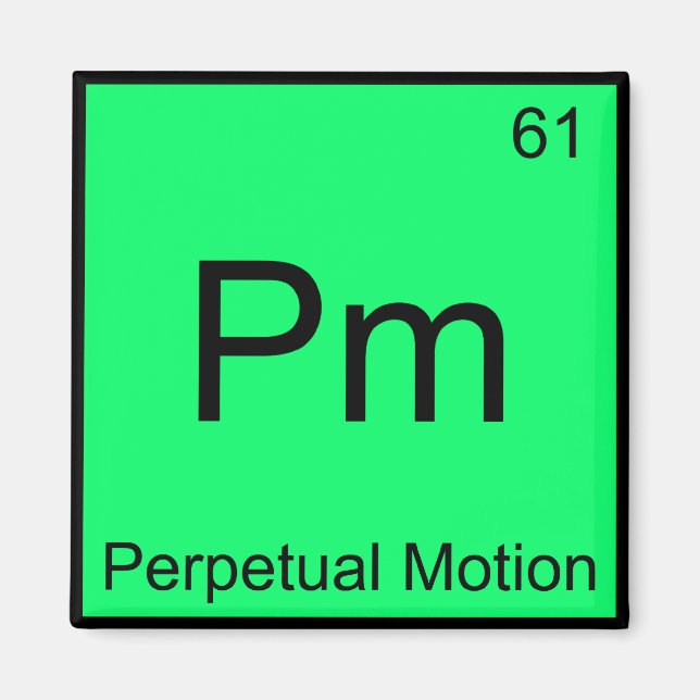 Pm - Symbol-T-Shirt für das Symbol für die ständig Magnet (Vorne)
