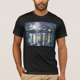 PMACarlson indisches Fluss-Einlass-Brücken-T-Shirt T-Shirt