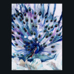 PMACarlson Peacock I Poster<br><div class="desc">Ein strukturierter Boden bietet ein Schaubild-Gehäuse für diesen stolzen und auffälligen Pfau. Poster.</div>