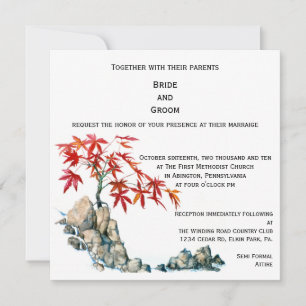PMACarlson Red Maple Bonsai Einladung zur Hochzeit