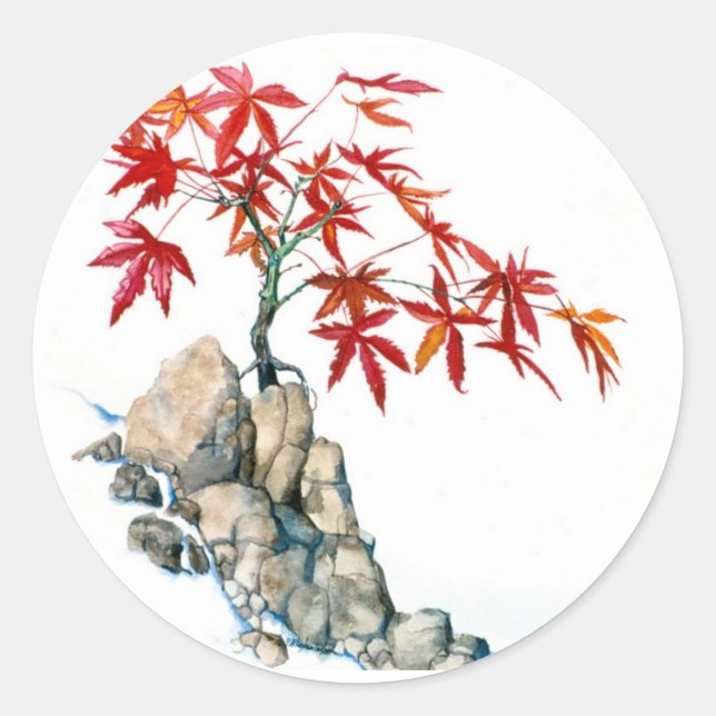 PMACarlson Red Maple Bonsai Sticker (Vorderseite)