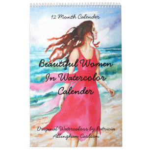 PMACarlson schöne Frauen im Aquarell-Kalender Kalender