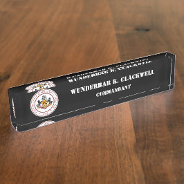 PMC DESK NAMEPLATE w/Classic PMC Siegel (WHT TEXT) Namensplakette