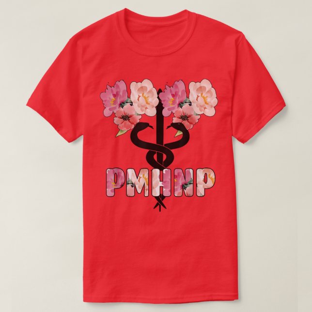 PMHNP Caduceus Psychiatric Mental Health Nurse Pra T-Shirt (Design vorne)