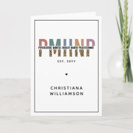 PMHNP Leopard Print Psychiatric Mental Health NP Karte