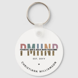 PMHNP Leopard Print Psychiatric Mental Health NP Schlüsselanhänger