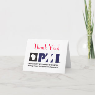 PMI-Logo-Druck-Qualität, danke! Dankeskarte