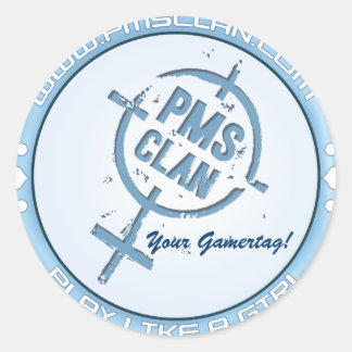 PMS-Aufkleber - Blaues Logo 2 Runder Aufkleber