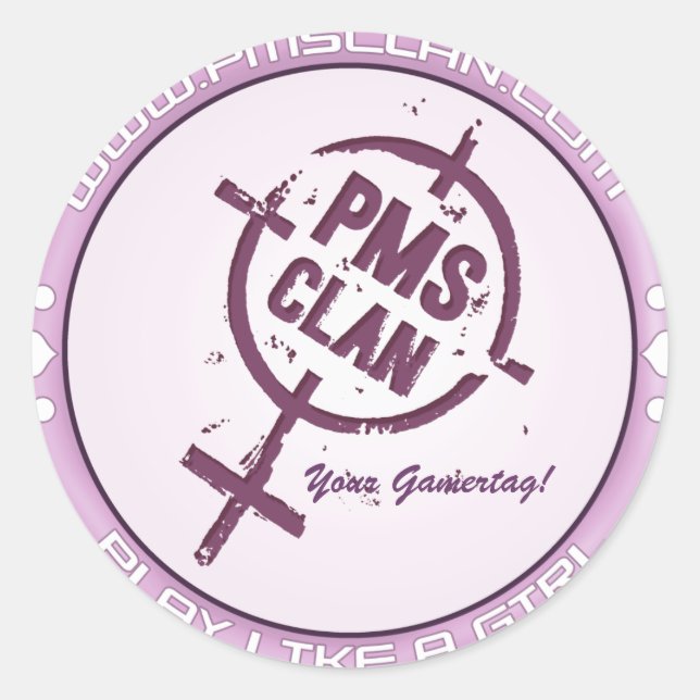 PMS-Aufkleber - Lila Logo 2 Runder Aufkleber (Vorderseite)
