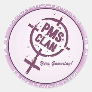 PMS Aufkleber-lila Logo 2 Runder Aufkleber