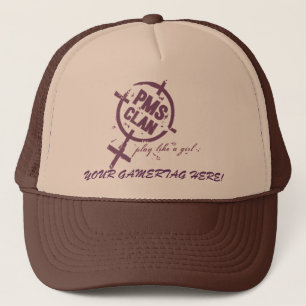 PMS Hut-lila Logo Truckerkappe
