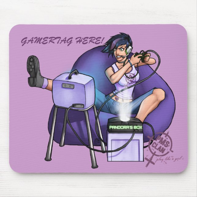PMS Mousepad- die Büchse der Pandora lila Mousepad (Vorne)