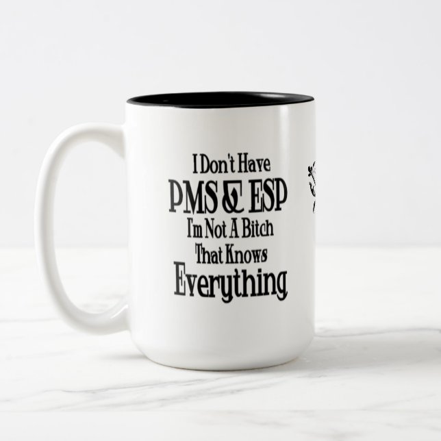 PMS und ESP Women's Spaß Coffee Tasse (Links)