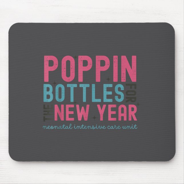 Pn Bottles For The New Year, Midwife New Year's Ev Mousepad (Vorne)