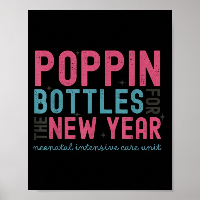 Pn Bottles For The New Year, Midwife New Year's Ev Poster (Vorne)