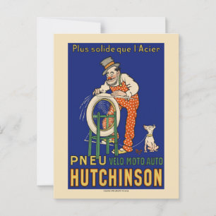 Pneu Hutchinson Vintage Poster 1910er Postkarte