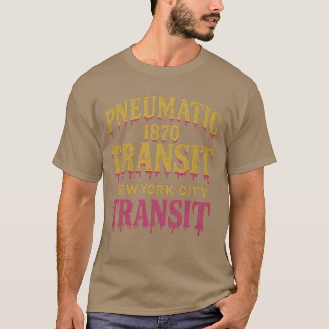 Pneumatic Transit 1870 – New York City T-Shirt (Vorderseite)