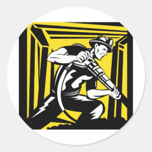 pneumatisches Bohrgerät des Kohlenbergmann-Jacks Runder Aufkleber