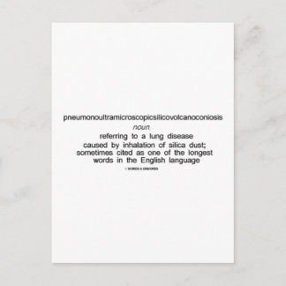 Pneumonoultramikroskopische Silicovulcanokoniose Postkarte