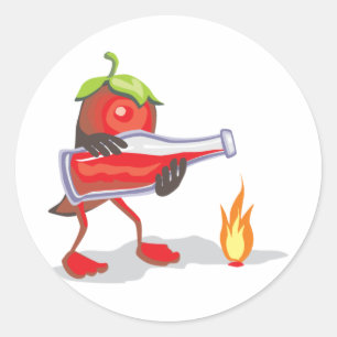 png_CincoDeMayo-015 Mayo mexican mexico Chili heiß Runder Aufkleber