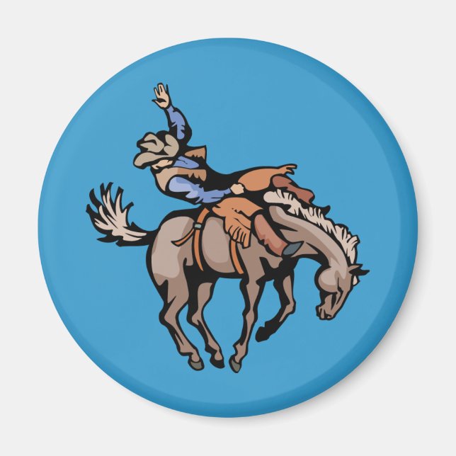 png_cowboys_4162007-108 Rodeo Cowboys Pferde Magnet (Vorne)