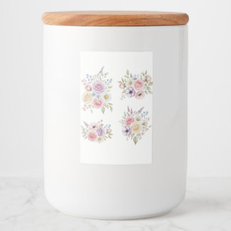 PNG-Pack für Wasserfarben-Boho-Floral-Clipart - Pa Lebensmitteletikett