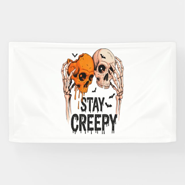 PNG-PNG-PNG-PNG bleibe, Halloween-Retro-Skull Banner (Horizontal)