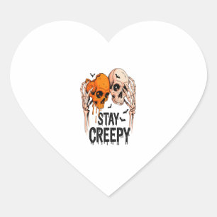 PNG-PNG-PNG-PNG bleibe, Halloween-Retro-Skull Herz-Aufkleber