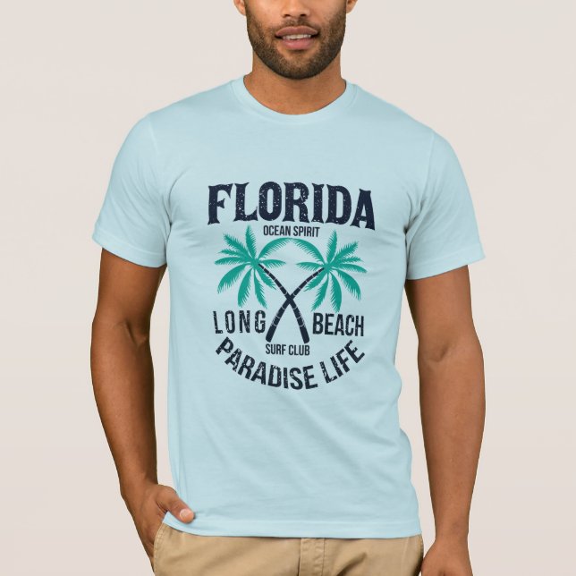 —Pngtree—florida Seeigel langer Strand T-Shirt (Vorderseite)
