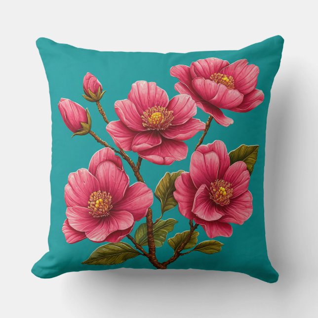Pnk Blume Kissen (Vorderseite)