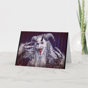 PNW Krampus Faltschachtel Feiertagskarte
