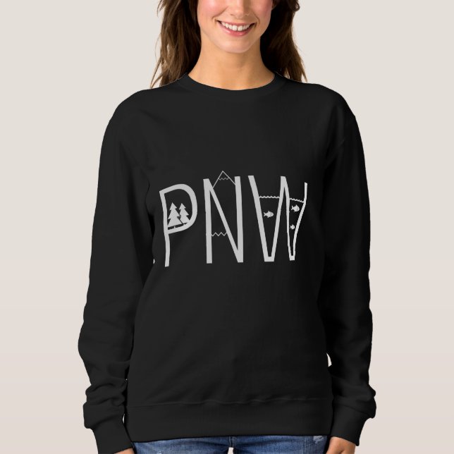 PNW Pacific Northwest Oregon Washington Natout Sweatshirt (Vorderseite)