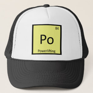 Po - Kraftdreikampf-Sportchemie Periodensystem Truckerkappe
