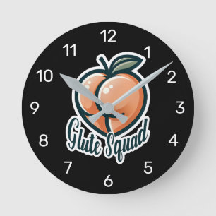 Po-Squad Pfirsich-Po Gesäß Gym Fitness Runde Wanduhr