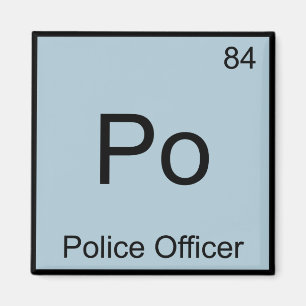 Po - T-Shirt für das Symbol des chemischen Element Magnet