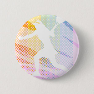 Po von Tennisspielerin auf Button