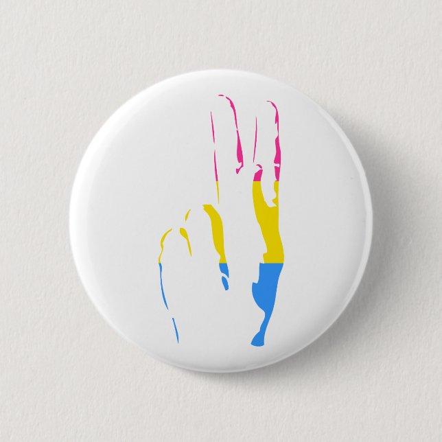 Poans Stolz Friedenszeichen Button (Vorderseite)