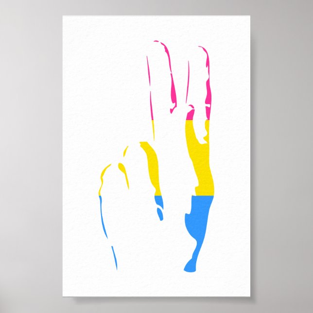 Poans Stolz Friedenszeichen Poster (Vorne)