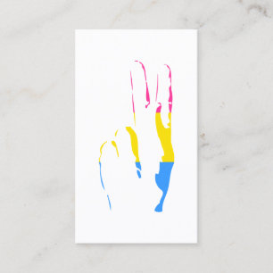 Poans Stolz Friedenszeichen Visitenkarte