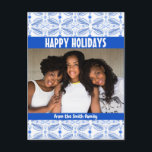 Poblanos Tile Muster CUSTOM FOTO Holiday Postkarte<br><div class="desc">Passen Sie diese Karte an,  indem Sie Ihr eigenes Foto und Text über den niedlichen Hintergrund hinzufügen. Karo meinen Shop für mehr Farben und Designs oder lass mir wissen,  ob Sie etwas Angewohntes wollen. Danke für den Einkauf mit mir!</div>
