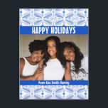 Poblanos Tile Muster CUSTOM FOTO Holiday Postkarte<br><div class="desc">Passen Sie diese Karte an,  indem Sie Ihr eigenes Foto und Text über den niedlichen Hintergrund hinzufügen. Karo meinen Shop für mehr Farben und Designs oder lass mir wissen,  ob Sie etwas Angewohntes wollen. Danke für den Einkauf mit mir!</div>