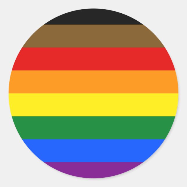 POC einschließlich LGBTQ+-Pride-Circle-Aufkleber Runder Aufkleber (Vorderseite)