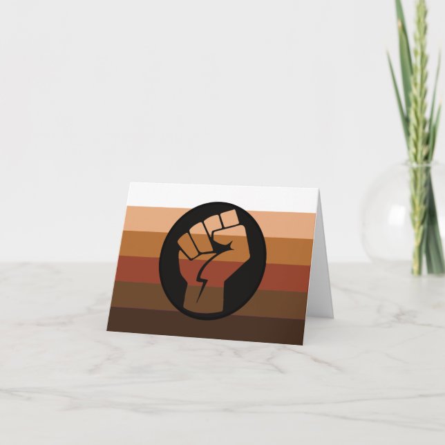 POC-Pride-Flag Feiertagskarte (Vorderseite)