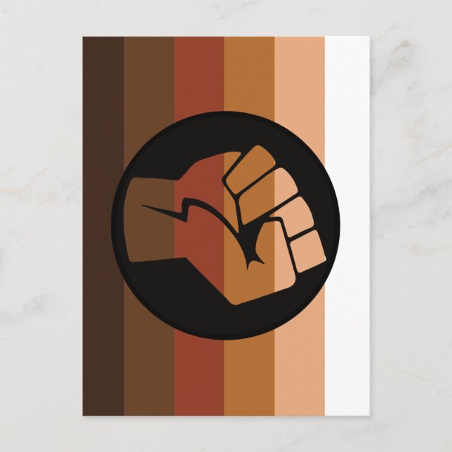 POC-Pride-Flag Postkarte (Vorderseite)