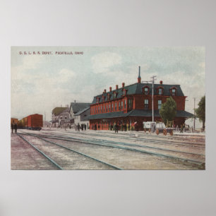 Pocatello, Ausweis - Züge und Personen rund um den Poster