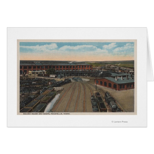 Pocatello, ID - Bahndepot Round House & (Vorderseite (Horizontal))